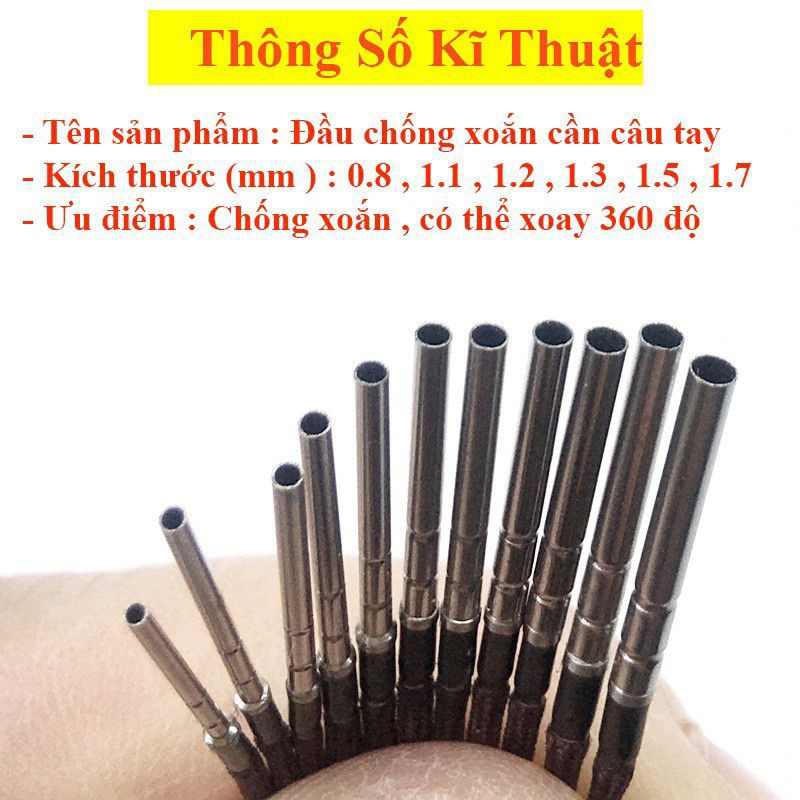 Đầu chống cần xoay 360độ, dùng cho ngọn cần câu tay pk-43