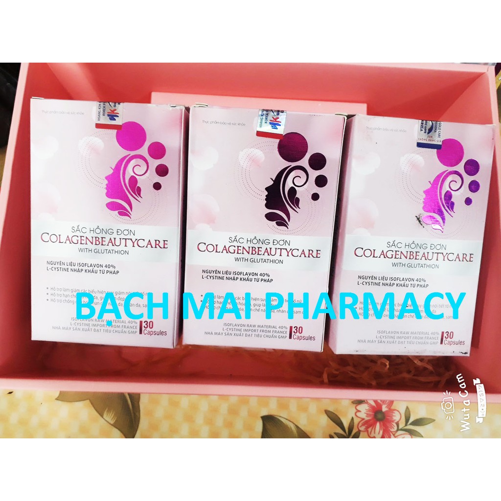 (CHÍNH HÃNG) Viên uống SẮC HỒNG ĐƠN ColagenBeautyCare hỗ trợ hạn chế lão hóa da, sạm da, nám da, nhăn da và làm đẹp da | BigBuy360 - bigbuy360.vn
