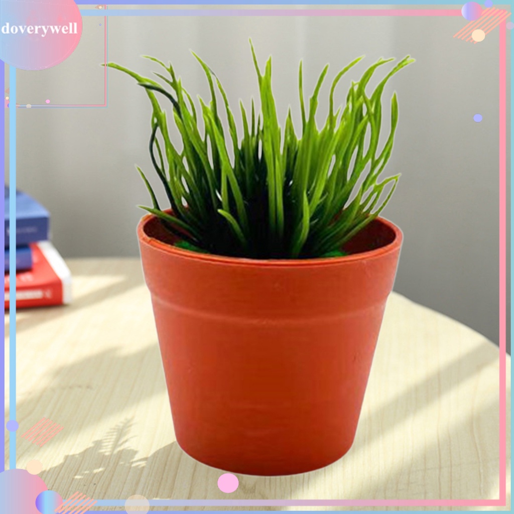 Chậu cây bonsai giả màu xanh lá dùng trang trí nhà cửa/văn phòng DIY