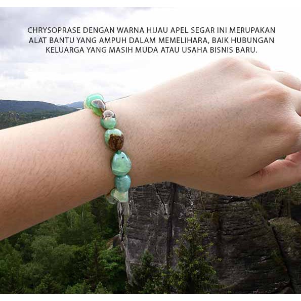 Vòng Tay Đính Đá Chrysoprase (gbp285)