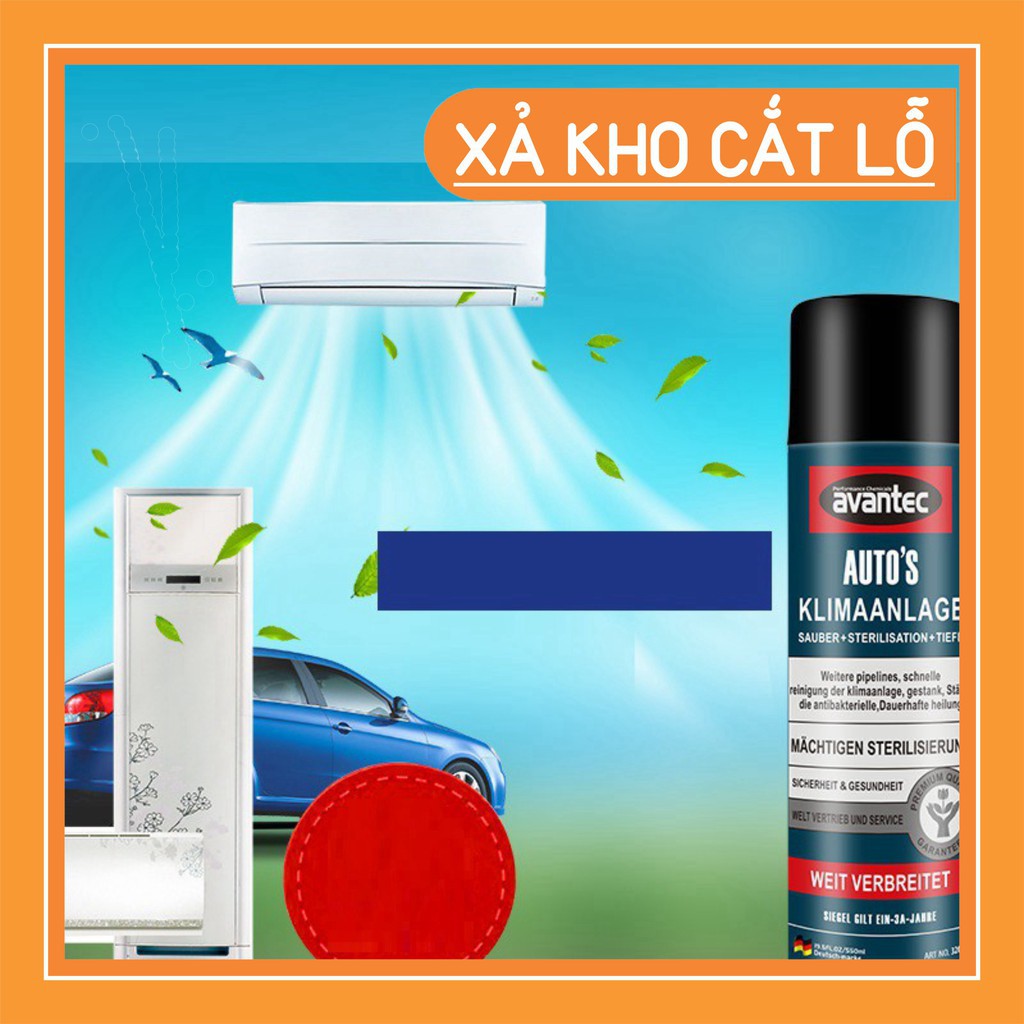 Chai Xịt Khử Mùi Máy Lạnh Avantec230ml Cho Gia Đình Và Trong Xe Ô Tô. XẢ KHO - BÁN VỐN XẢ KHO - Xịt khử mùi máy lạnh Ava