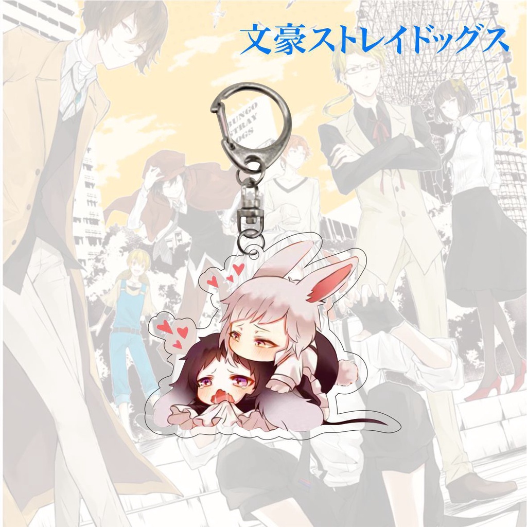 Móc khóa nhựa acrylic hình nhân vật anime Bungo Stray Dogs