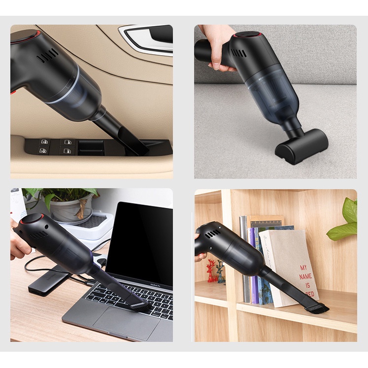 MHB 5, Máy hút bụi cầm tay mini không dây , vệ sinh bàn phím , hút bụi giường, ô tô lực hút 9000PA hút liên tục 30 phút