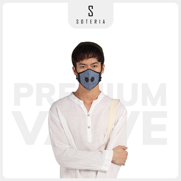 Khẩu trang thời trang SOTERIA Blueline ST011 - N95 lọc hơn 99% bụi mịn 0.1 micro - Size S,M,L
