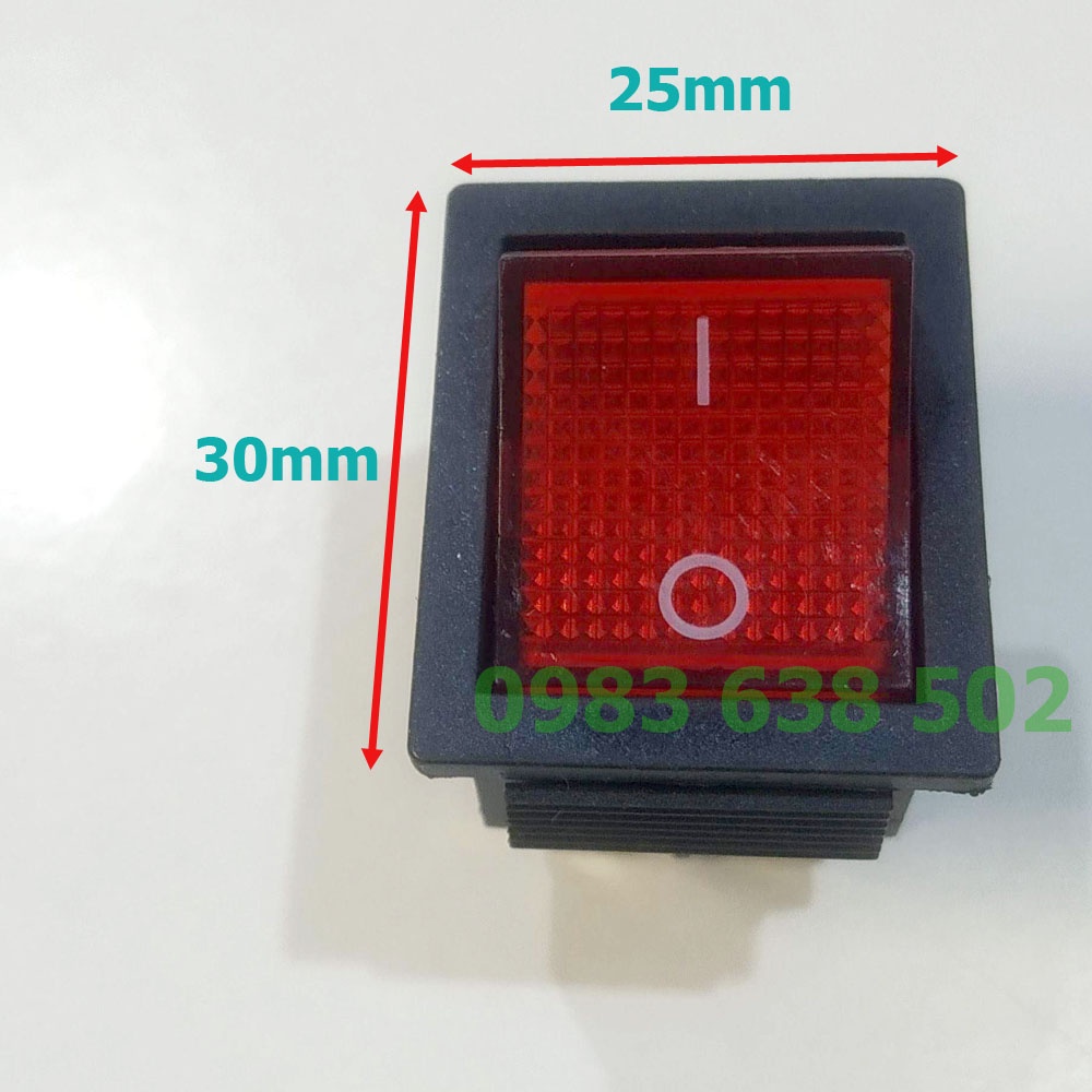 Công tắc điện có đèn đỏ 4 chân tắt mở on/off