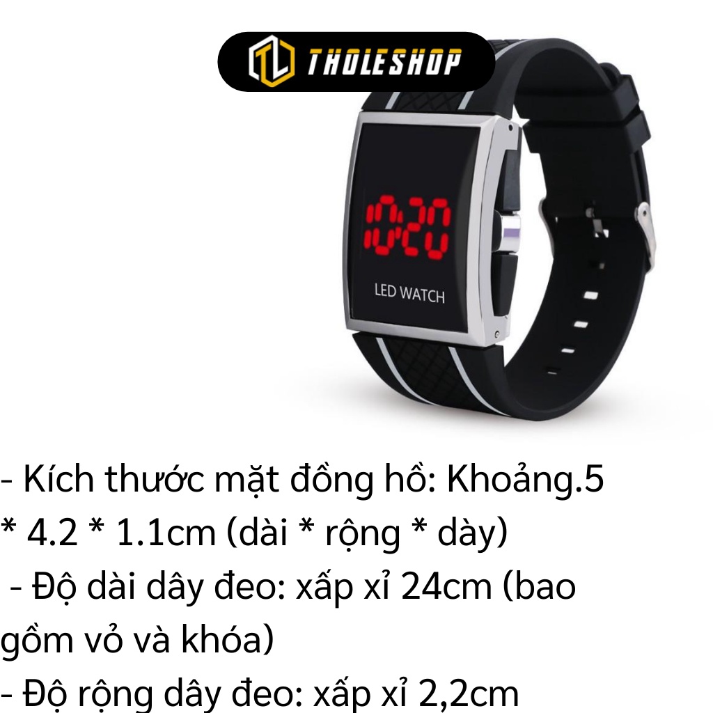 Đồng Hồ Thể Thao Nam Nữ Mặt Vuông Đèn Led Thời Trang 8911