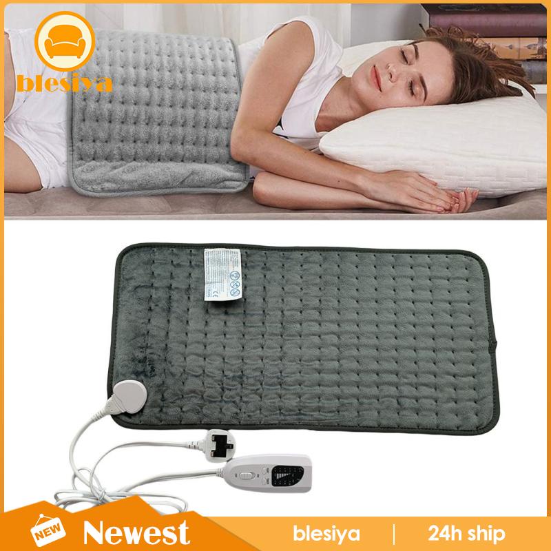 Đệm Sưởi Ấm Giảm Đau Lưng Chạy Điện 24x12 &quot;Phích Cắm UK Tiện Dụng