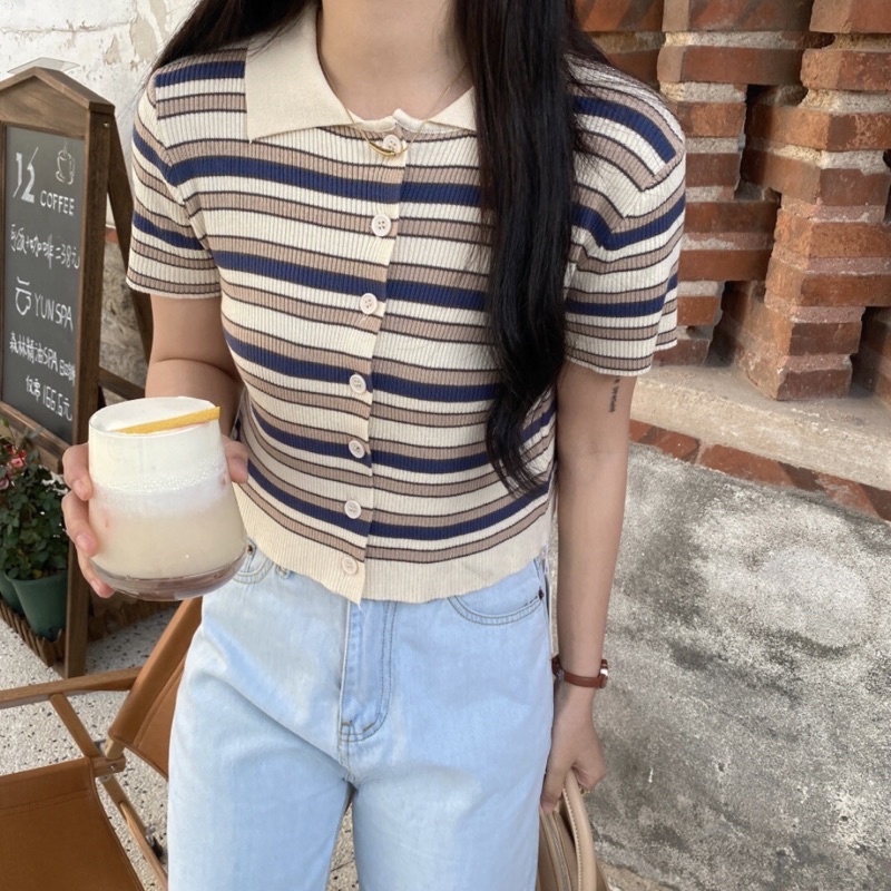áo polo montoghi kẻ ngang