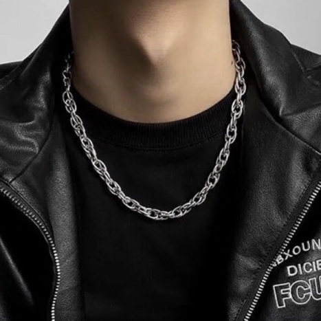 Vòng Cổ Chuỗi Xích Dày thép titan thời trang đường phố hip-hop Hàn Quốc - Dây chuyền Phụ Kiện Hipster Cá Tính