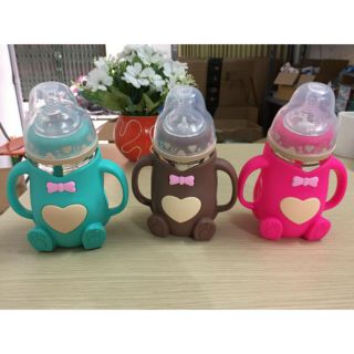 Bình sữa gấu siêu cute 240ml, cho bé 0-12 tháng