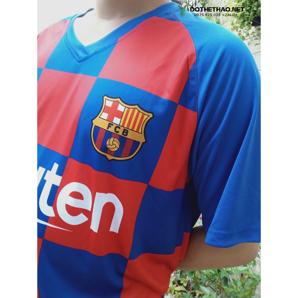 Bộ đồ bóng đá đanh Barcelona big size nam, quần áo thể thao nam nữ, đồ tập gym dành cho nam