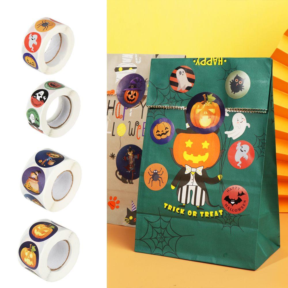 Cuộn 500 Nhãn Dán Trang Trí Túi Kẹo DIY