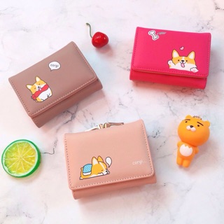 Ví nữ ngắn corgi mini cao cấp gấp gọn nhiều ngăn cute bỏ túi dễ thương