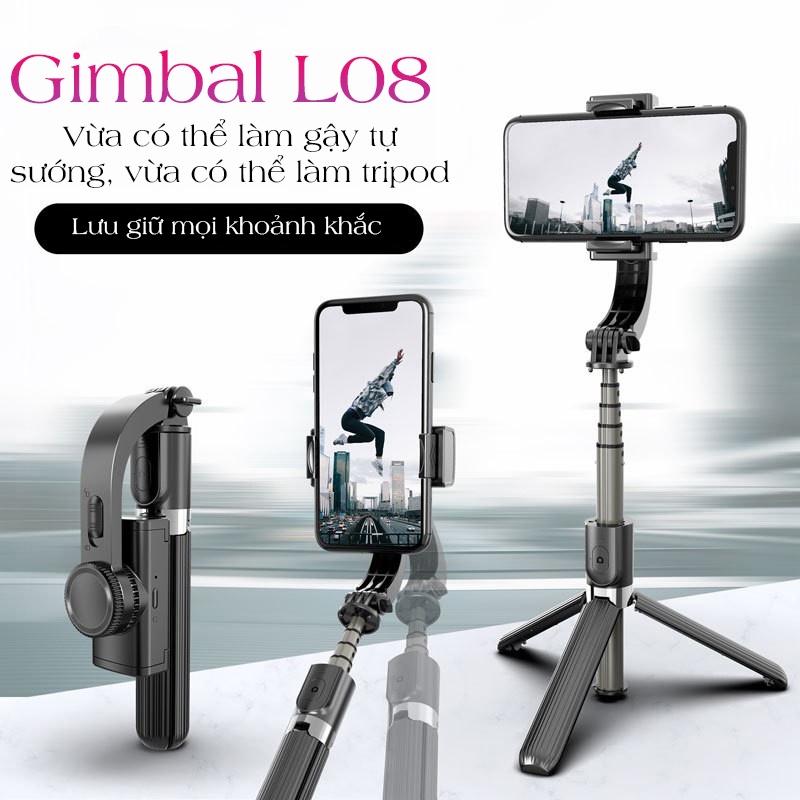 Gậy chụp ảnh Gimbal L08 chống rung, quay Video chuyển động cho Livestreamer - D1009