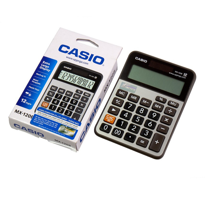 Máy tính CASIO MX-120B - Chính hãng Bitex, Bảo hành 7 năm