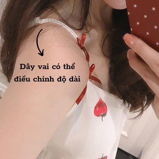 Váy ngủ hai dây mắc nhà đầm ngủ thun mềm mịn có đệm ngực đuôi xếp li Latozia BĐN13