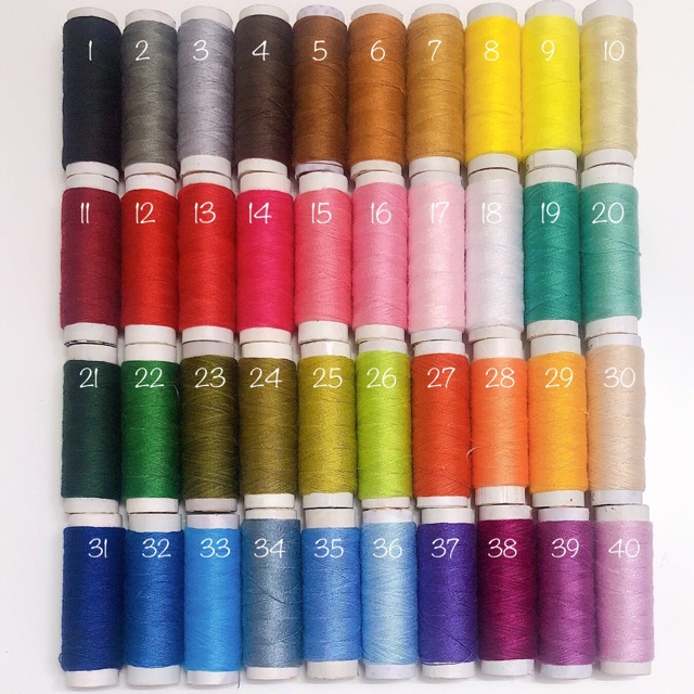 1 bộ 40 cuộn chỉ giá gốc 120k còn 100k
