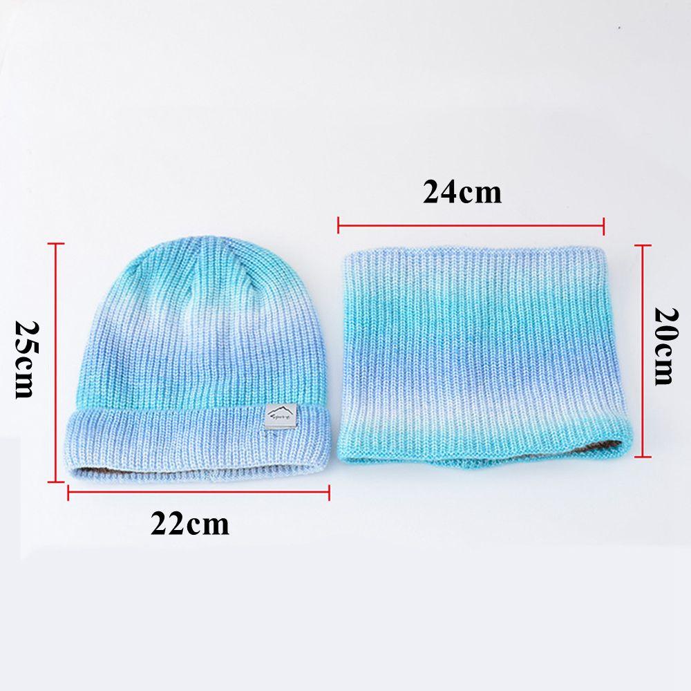 Set Mũ Len Kèm Khăn Choàng Cổ Dày Dặn Giữ Ấm