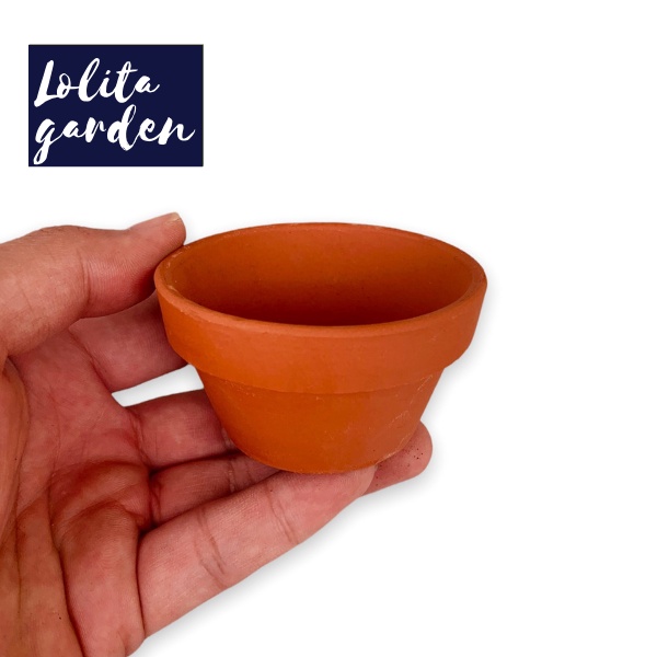 CHẬU ĐẤT NUNG LÙN NÂU ĐƯỜNG KÍNH 8CM SIÊU XINH SIÊU KHỎE LỖI 1 ĐỔI 1