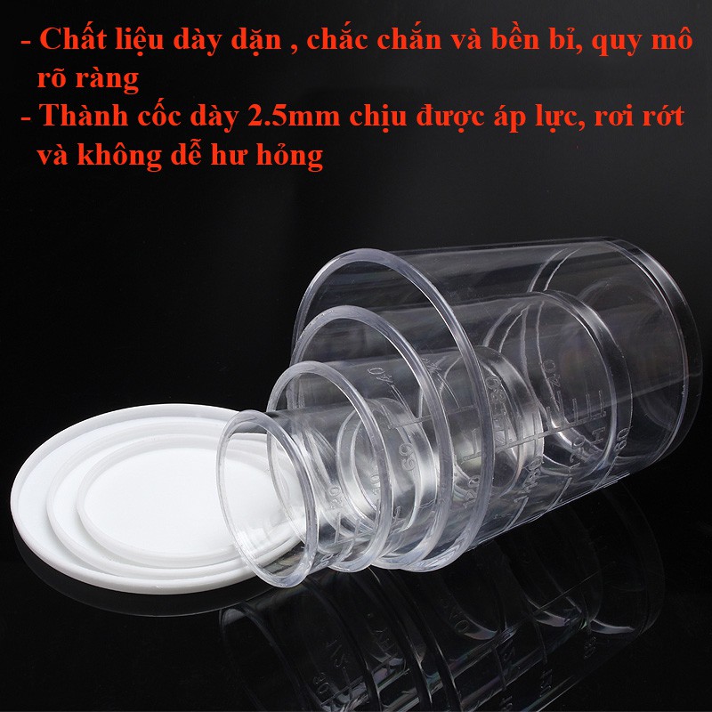 Bô 4 Cốc Pha Trộn Mồi Câu Cá Chuyên Dụng Cao Cấp HPK-10