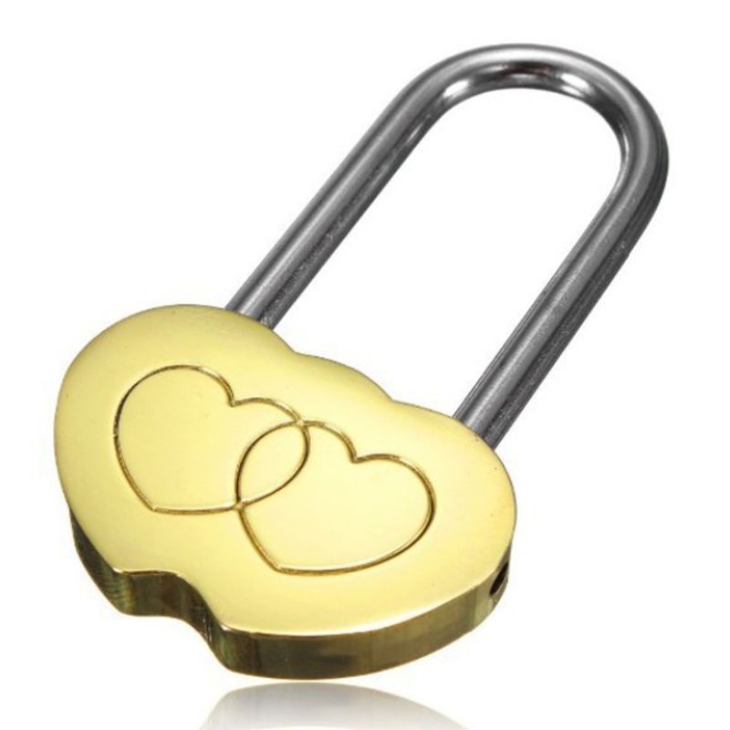 Ổ Khóa Trái Tim Đôi Khắc Họa Tiết Độc Đáo Cho Ngày Valentine
