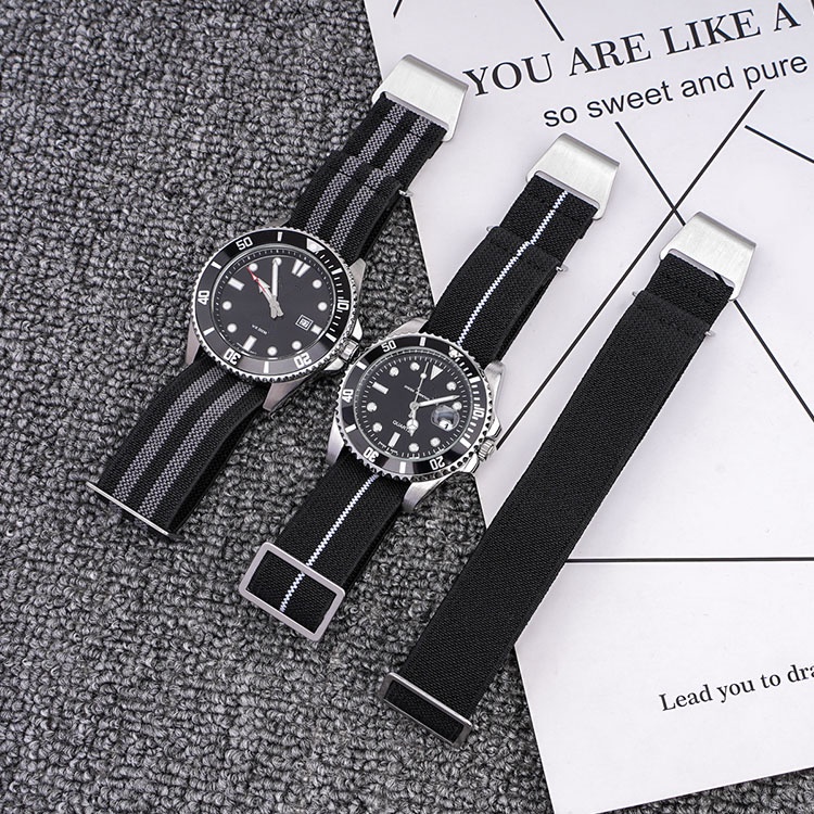 Dây Đeo Đồng Hồ Thể Thao Bằng Nylon Co Giãn Tốt Kích Thước 18mm 20mm 22mm 24Mm