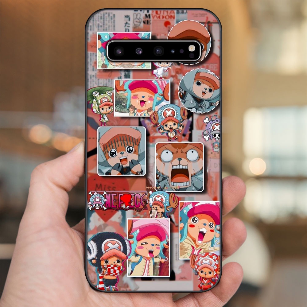 Ốp lưng Samsung S10, S10 5G, S10 Plus viền đen in hình Chopper One Piece Đảo Hải Tặc