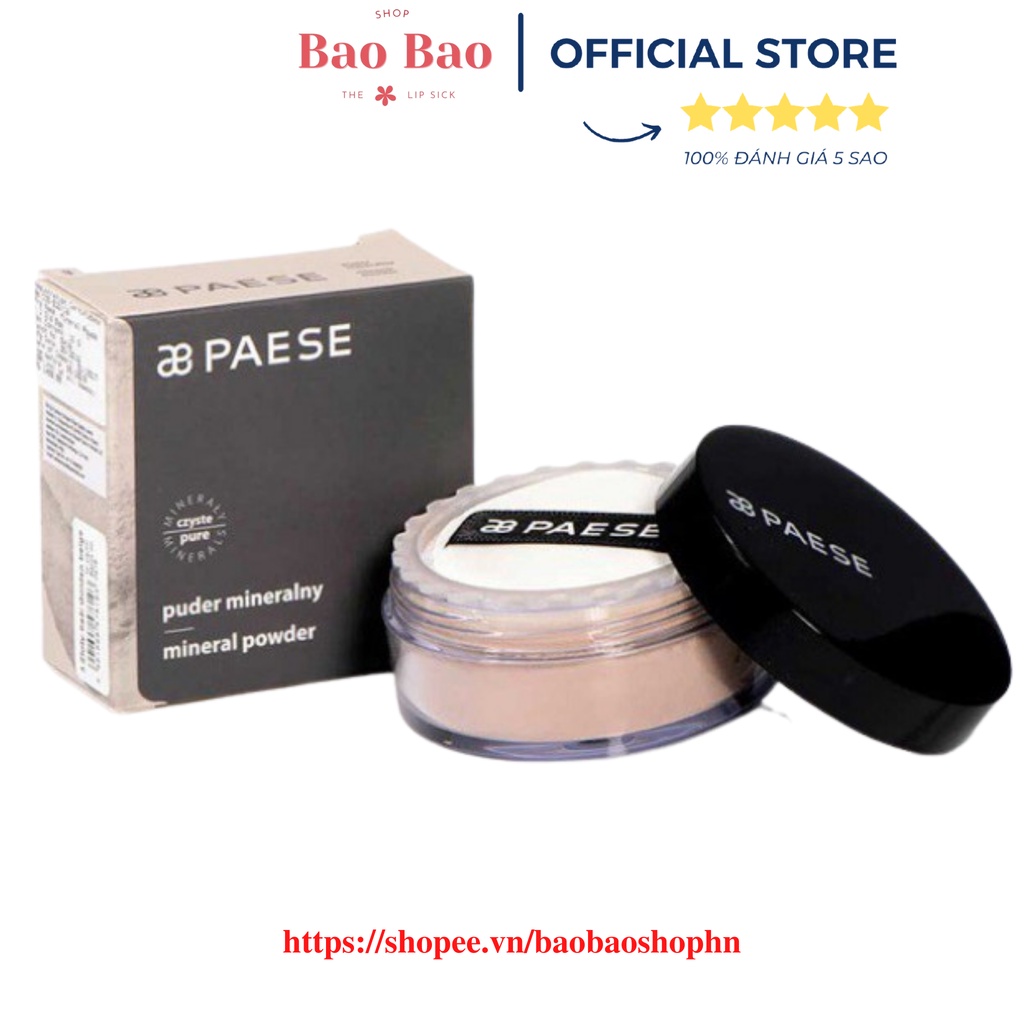 Phấn Phủ Bột PAESE Mineral Powder 15g, Giúp Tăng Cường Độ Che Phủ Tốt Và Trang Điểm Lâu Dài