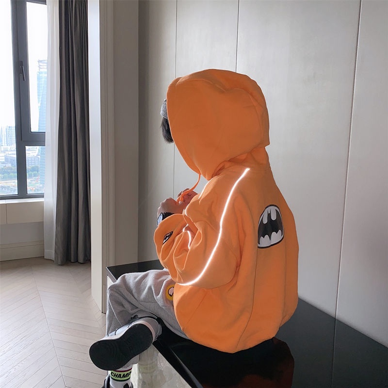 Áo hoodie tay dài dáng rộng phong cách Hàn Quốc cho nam