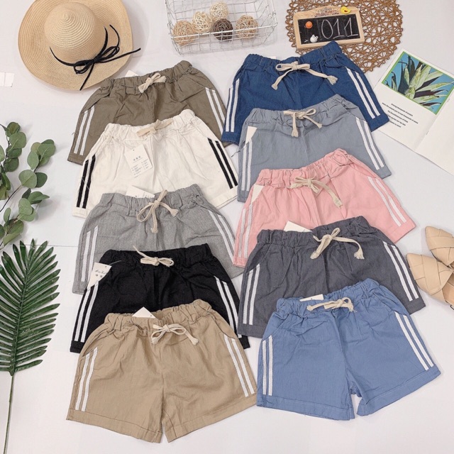 Short viền 2 sọc, có dây rút eo