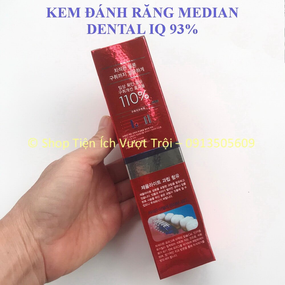 Kem đánh răng 120g Median 93%, trắng răng, ngừa mảng bám, chống hôi miệng, sâu răng Median toothpaste-Tiện Ích Vượt Trội