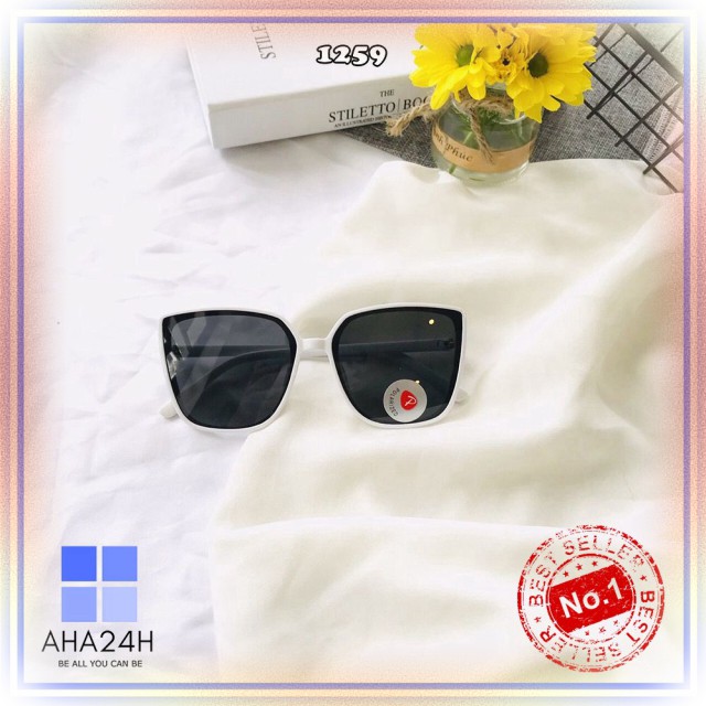 HOt KÍNH MÁT NỮ THỜI TRANG TRÒNG POLARIZED CAO CẤP GỌNG XI MẠ VÀNG AH1259 MỚI RE