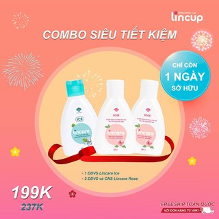 Sale sốc bộ COMBO 3 Dung dịch vệ sinh phụ nữ LINCARE