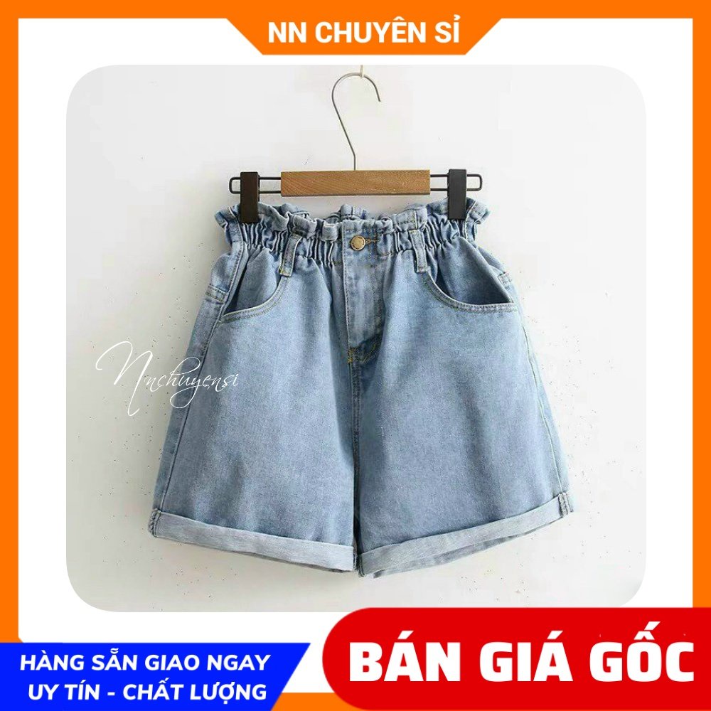 Quần đùi nữ chất jean cao cấp lưng phối kiểu dễ thương Quần short jean SLK165