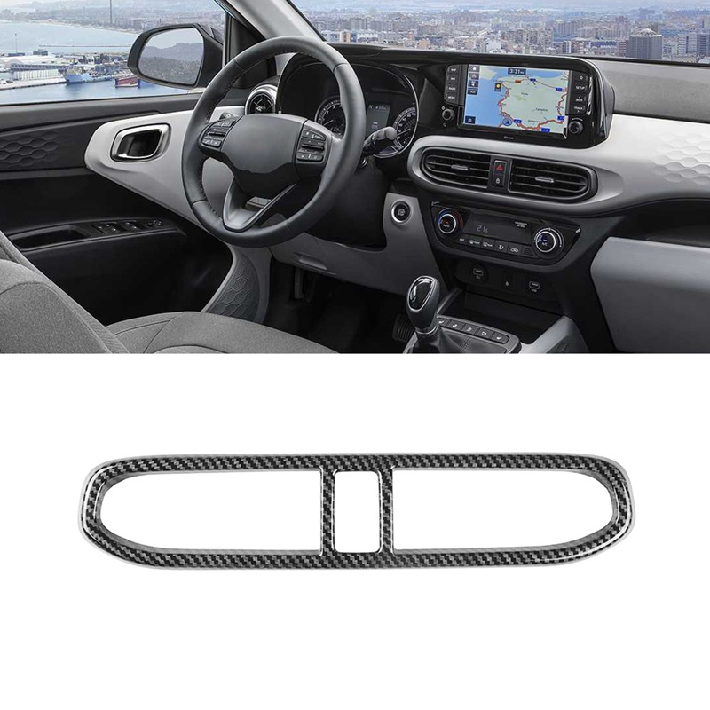 Ốp Viền Máy Điều Hòa Xe Hơi Hyundai I10 2022 Chất Liệu Sợi Carbon