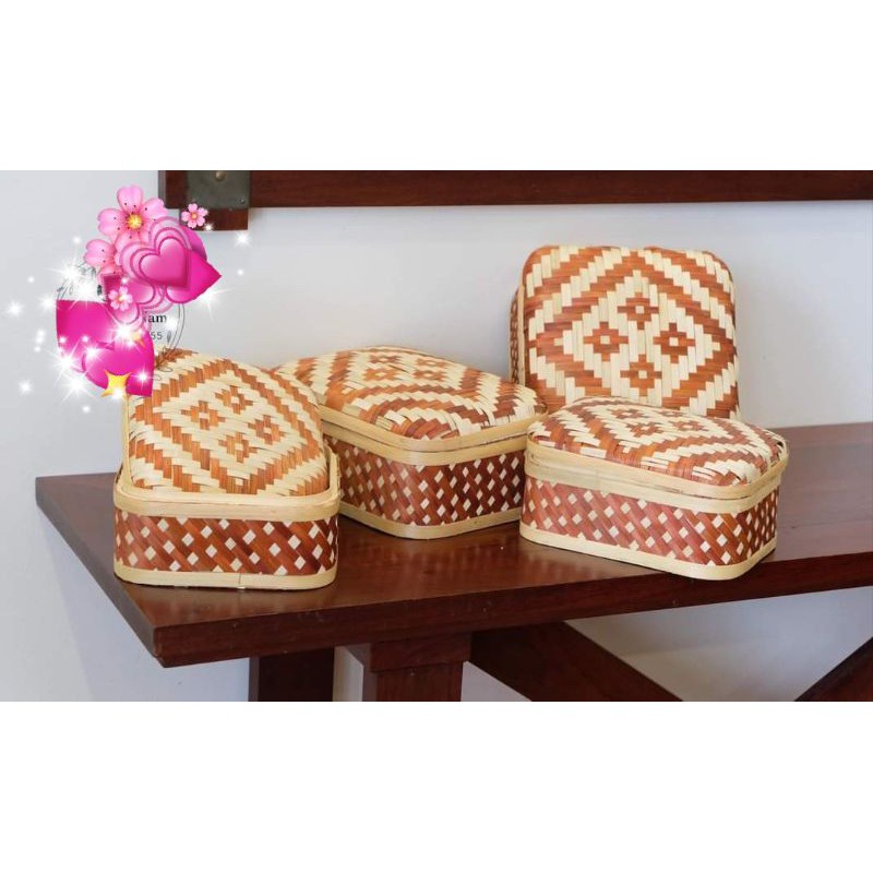 Hộp tre giỏ tre làn tre đựng hoa quà tặng các loại