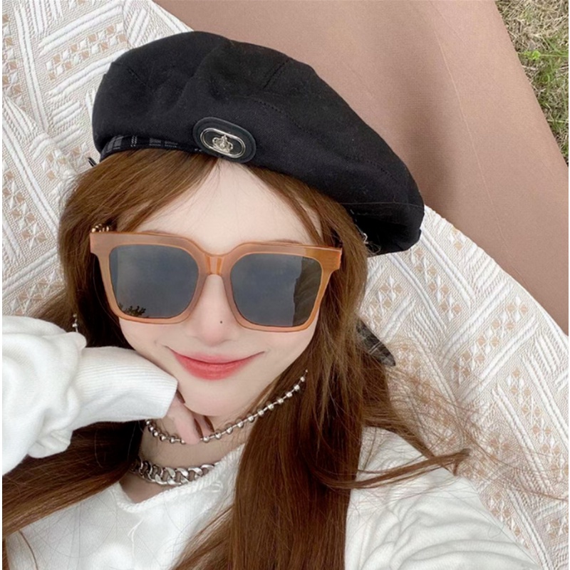 (KIQI-FASHION) COD Kính Mát Gọng Vuông Lớn Chống Tia Uv400 Thời Trang Dành Cho Nam Nữ