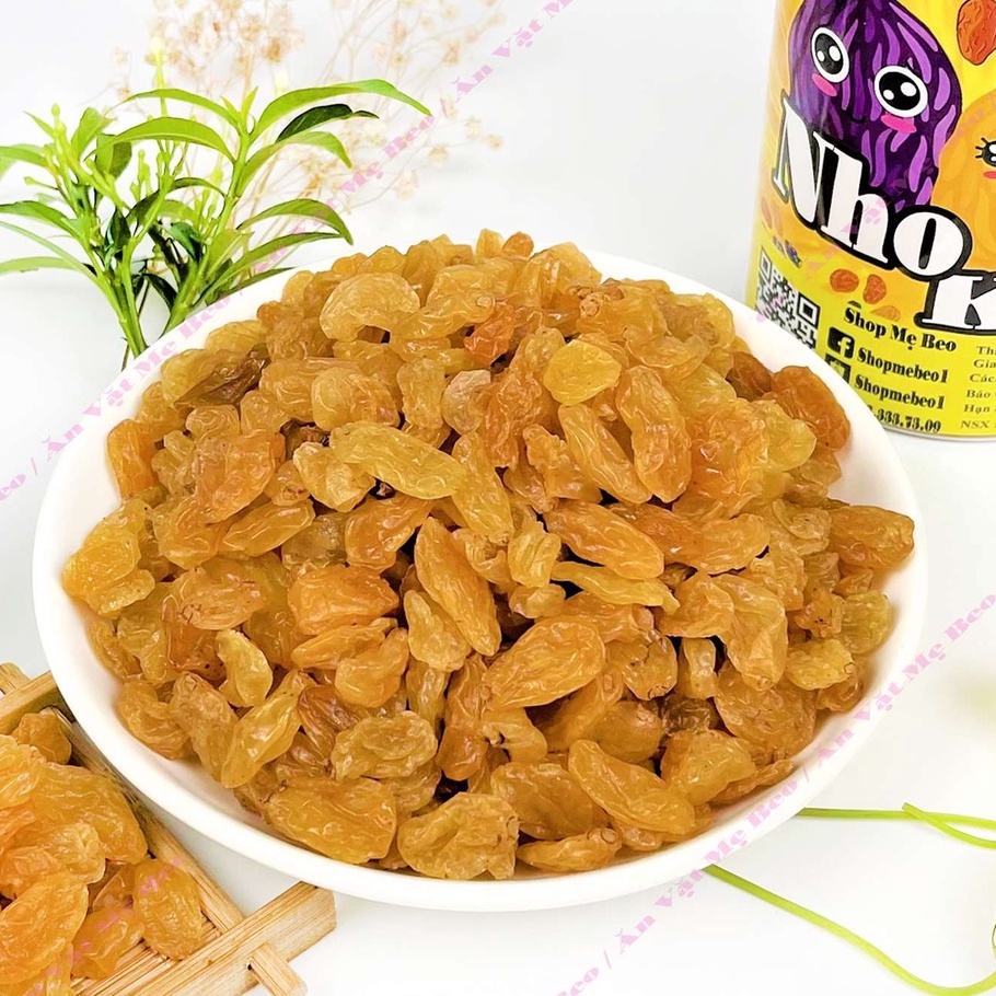 500Gr Nho khô vàng sấy không đường vị tự nhiên - Mùi men nho nồng