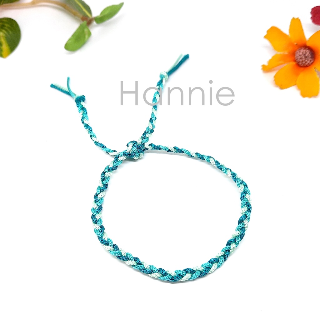 (Tay/Chân) Vòng chỉ tình bạn màu xanh - Vòng đeo nam nữ chống thấm nước waterproof - Friendship Bracelet handmade