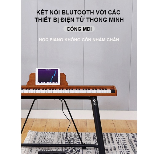Đàn piano gỗ 88 phím chuẩn âm - đàn organ điện tử Có Pedal nhỏ gọn dễ dàng mang theo - electric piano cao cấp  vt169