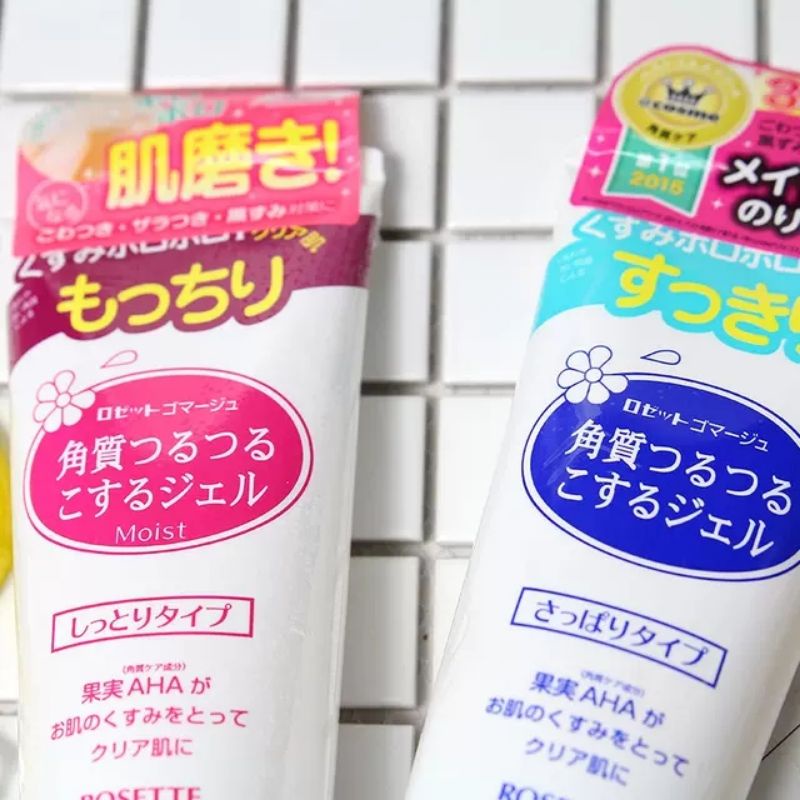 Tẩy tế bào chết da mặt dành cho da dầu mụn da khô  ROSÉTTE nhật bản 120gr