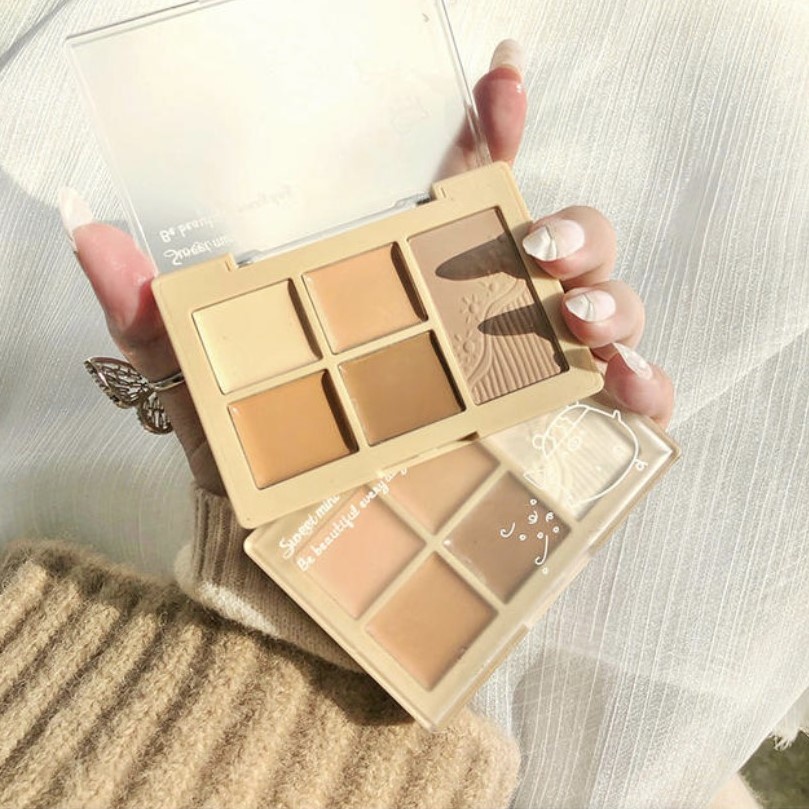 Bảng phấn bắt sáng kèm che khuyết điểm trang điểm tạo khối Sweet Mint Highlight Be Beauty Every Day SWMI17