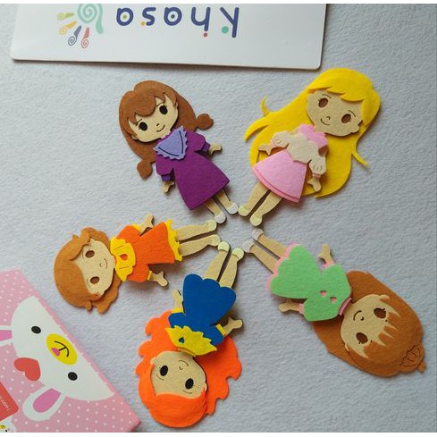 Sổ tay thời trang bộ đặc biệt - Tủ đồ thời trang bốn mùa - Búp bê thay quần áo - Sách vải