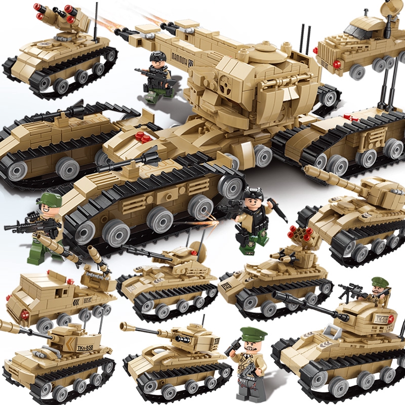 Đồ Chơi Lắp Ráp Xe Tăng Kích Thích Trí Thông Minh Cho Bé