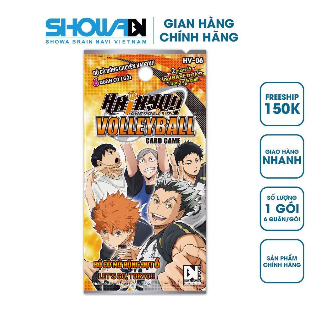 Bộ cờ bóng chuyền Haikyu - Gói mở rộng HV-06 - Let's Go Tokyo - 1 gói/6 quân cờ