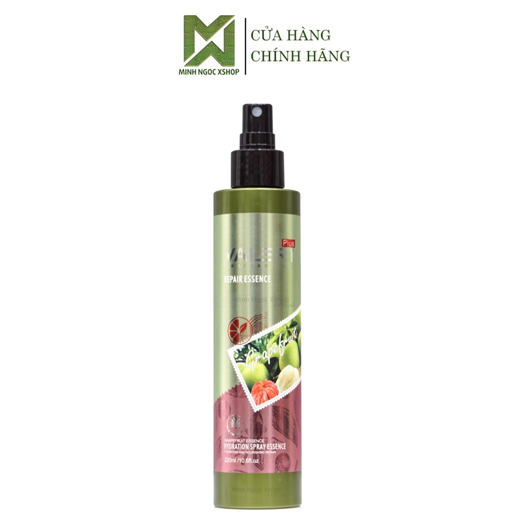 Tinh dầu bưởi xịt dưỡng tóc VALERT GRAPEFRUIT REPAIR ESSENCE ngừa rụng kích mọc tóc hiệu quả 220ml