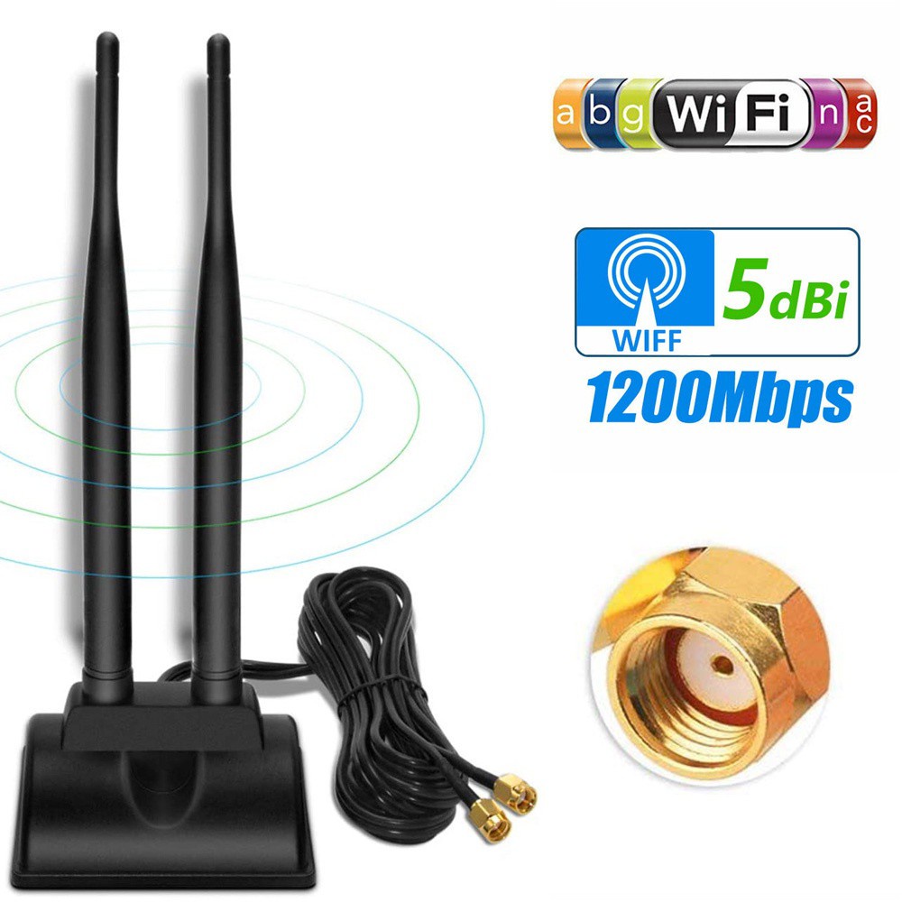 Bộ Phát Wifi Không Dây 2.4ghz 5ghz Cổng Cắm Usb Kép Rp-Sma Cho Thẻ Mạng Pci-E | BigBuy360 - bigbuy360.vn