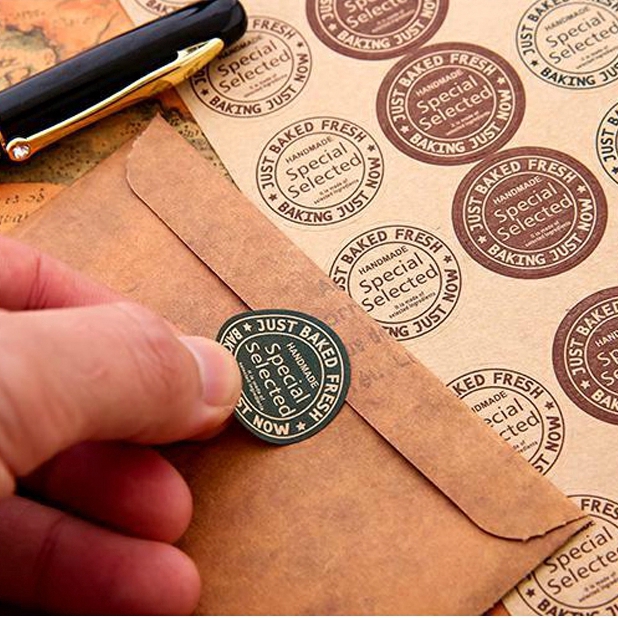 Sticker Dán Trang Trí Hộp Quà Hình Tròn