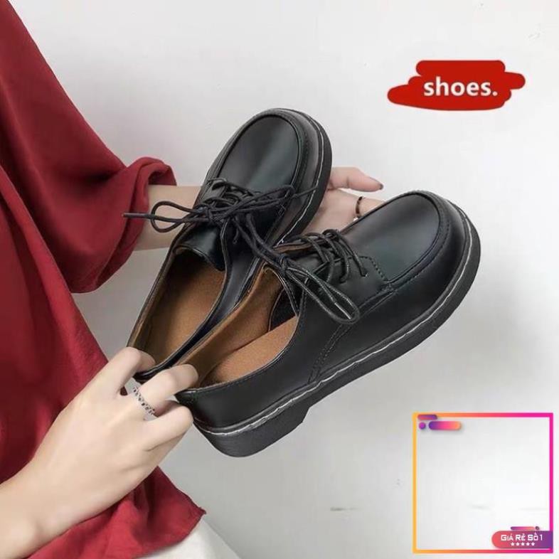 |HÌNH THẬT - HÀNG LOẠI 1| Giày nữ/ Giày oxford da trơn buộc dây đế bằng cao 3cm (4 ảnh cuối hình thật) -v01 | BigBuy360 - bigbuy360.vn
