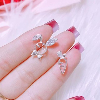 [ Cute Cute] Bông Tai Bạc JSS Thỏ Cà Rốt Dễ Thương Cute